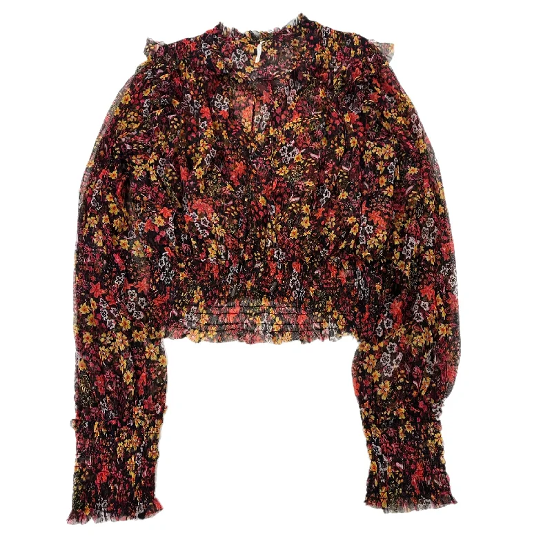 women's tops for creating capsule wardrobesTop Long Sleeve By Free People In Floral Print, Size: L