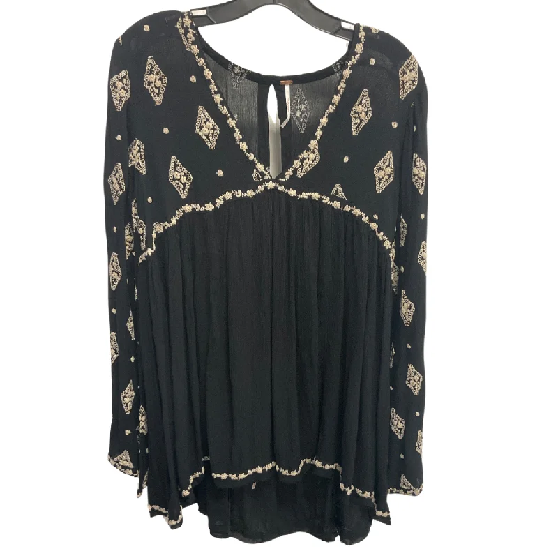 women's tops for those who want to wear pieces that are both comfortable and stylishTop Long Sleeve By Free People In Black, Size: S