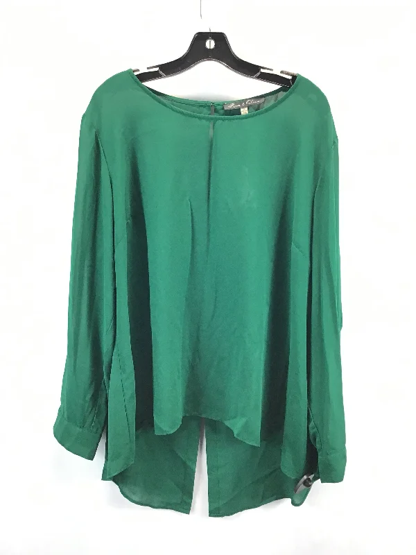 women's tops for those who want to add a touch of sophistication to their casual attireTop Long Sleeve By Rose And Olive In Green, Size: 3x