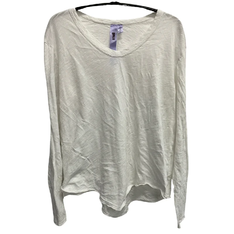 women's tops for those who value both quality and affordabilityTop Long Sleeve Basic By Wilt In White, Size: M