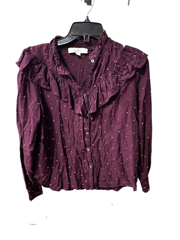 women's tops for those who want to create outfits that are both unique and memorableTop Long Sleeve By Loft In Purple, Size: S