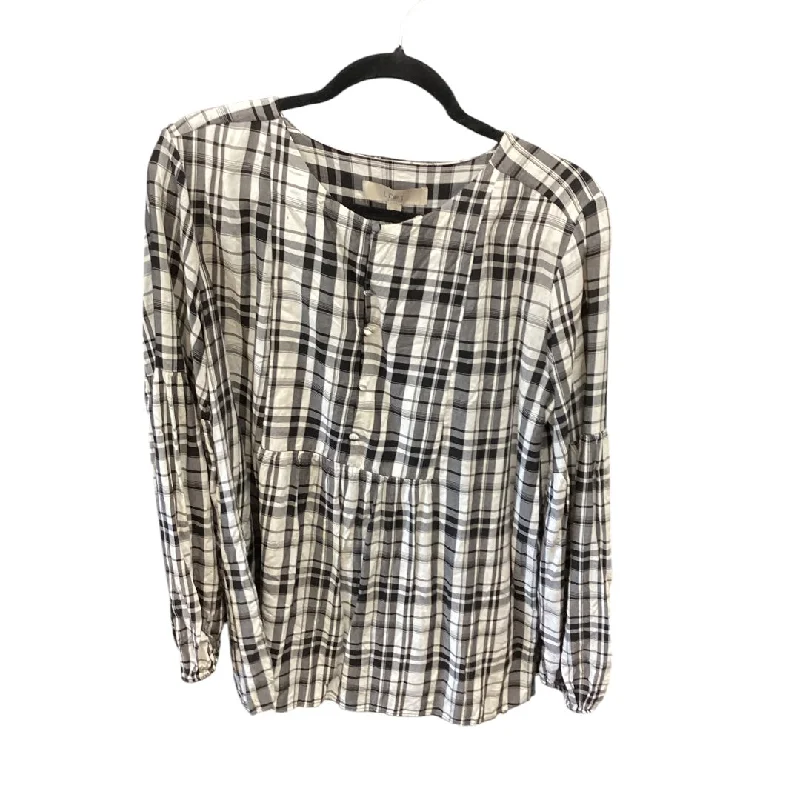 women's tops for layeringTop Long Sleeve By Loft In Black, Size: L