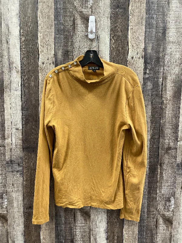 women's tops for those who love to shop for unique findsTop Long Sleeve By J. Crew In Gold, Size: Xl