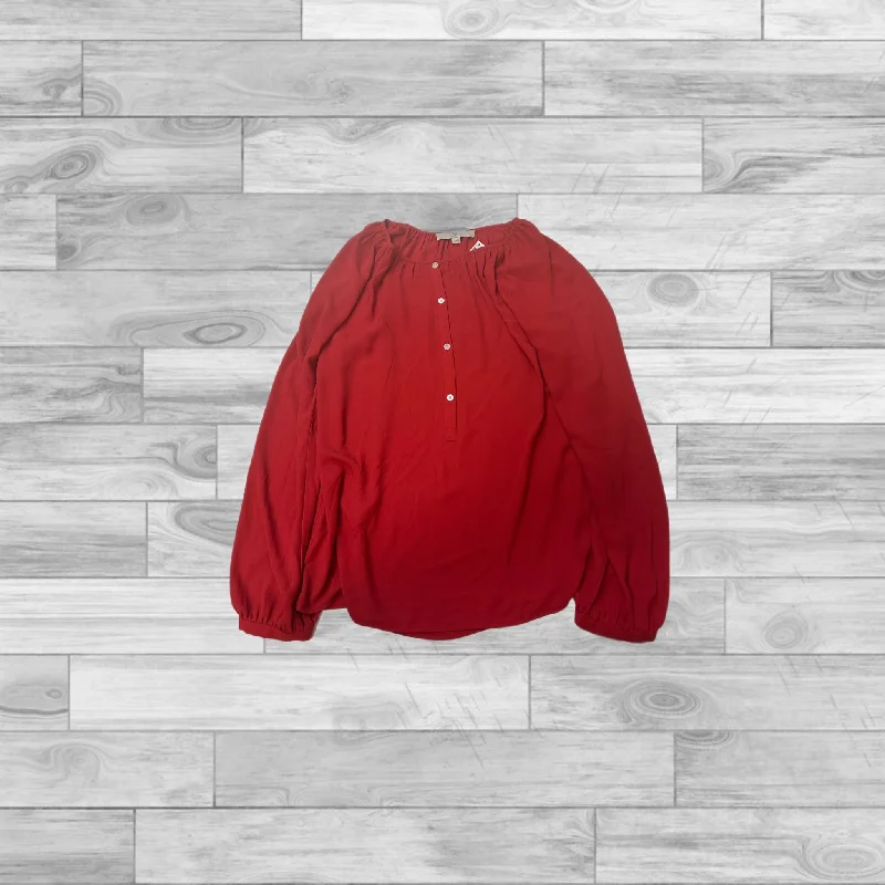 women's tops for those who want to add a bit of flair and personality to their looksTop Long Sleeve By Loft In Red, Size: S