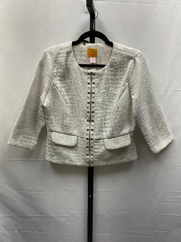 women's coats for travelSilver & White Blazer Ruby Rd, Size 8petite