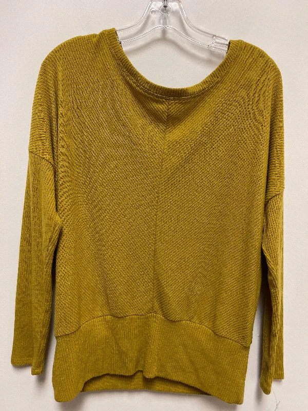 women's tops for summer festivalsTop Long Sleeve By Peyton Jensen In Chartreuse, Size: M