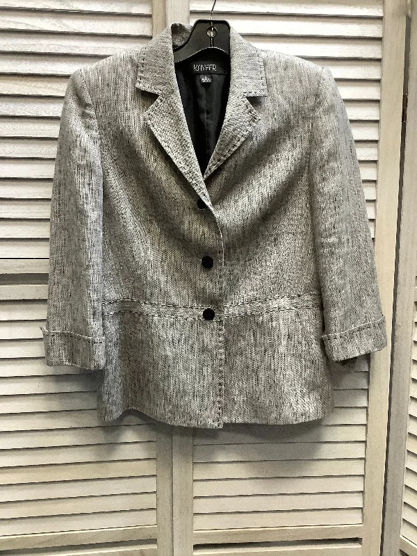 women's coats with beadwork accentsGrey Blazer Kasper, Size 6