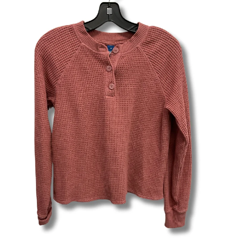 women's tops for evening soireesTop Long Sleeve By Old Navy In Red, Size: Xs