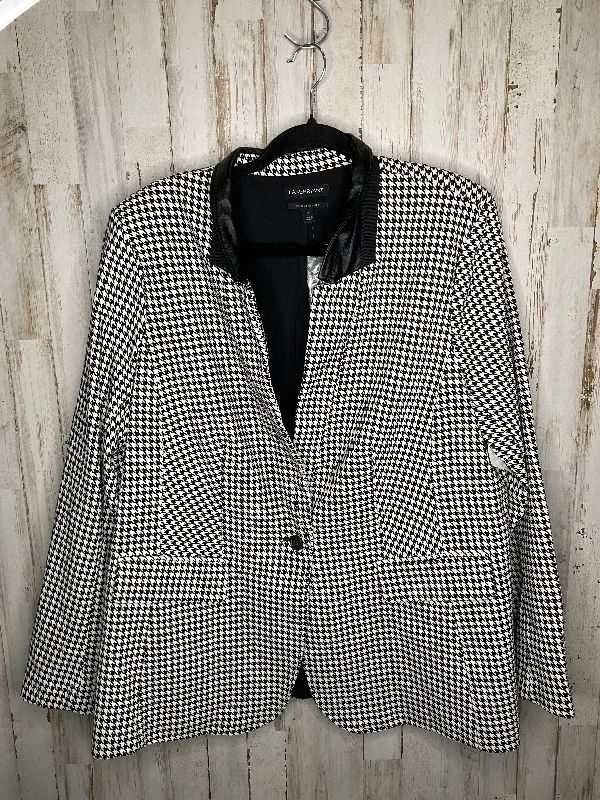 women's coats for black-tie affairsBlack & White Blazer Lane Bryant, Size 2x