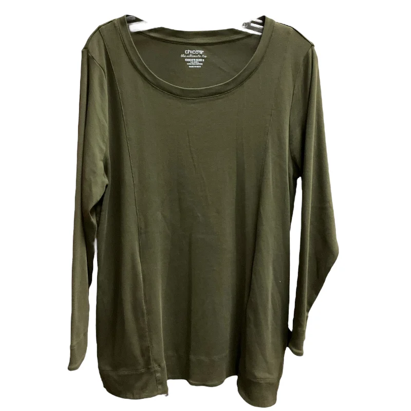 women's tops for those who prefer classic over trendy stylesTop Long Sleeve By Chicos In Green, Size: L