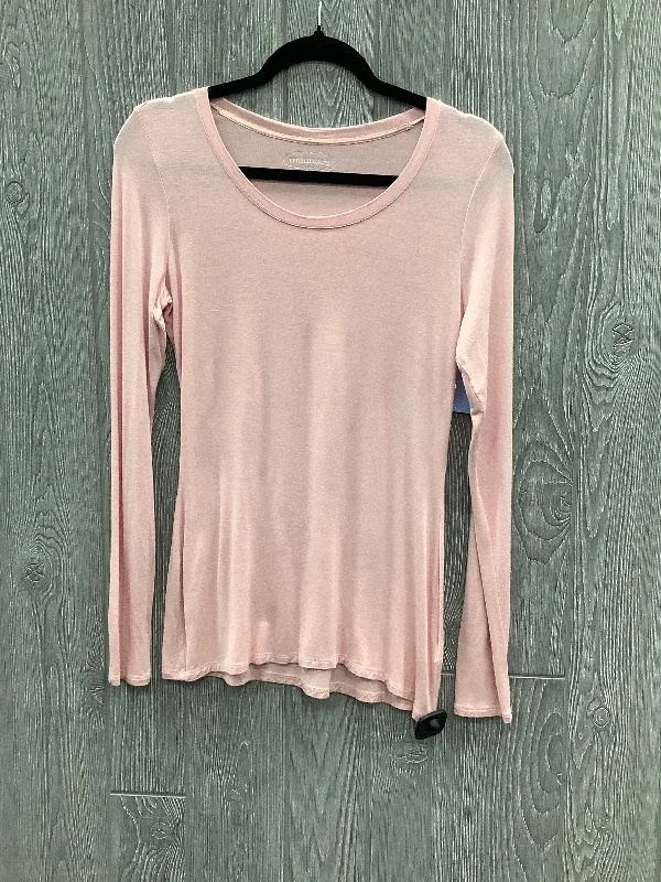 women's tops for those who want to make a fashion statementTop Long Sleeve Basic By Maurices In Pink, Size: M