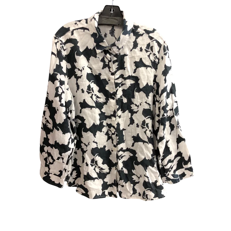 women's tops for those who want to create outfits that reflect their personal style and sense of fashionTop Long Sleeve By J. Jill In Black & White, Size: L