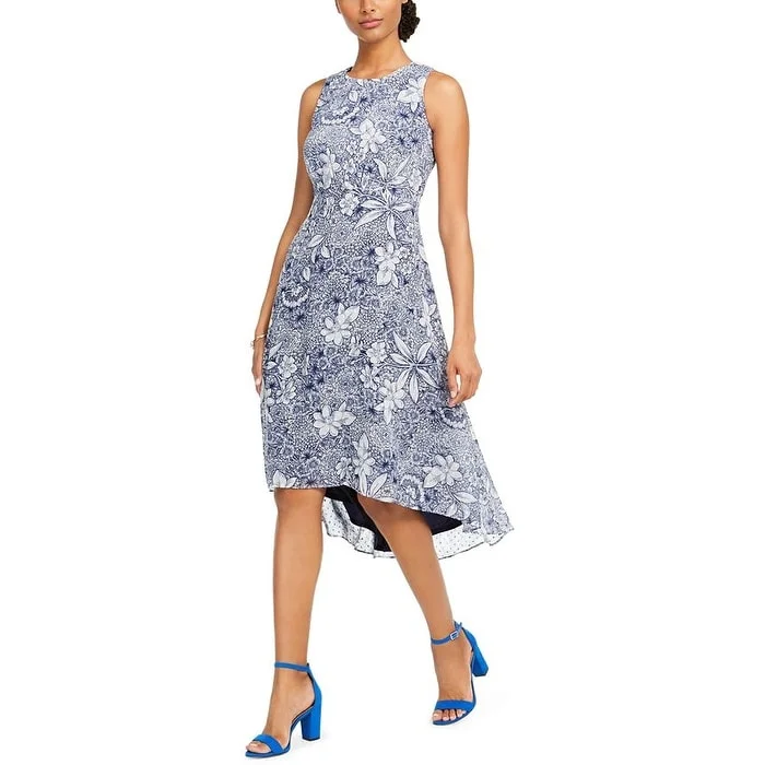 women's flowy dressesTaylor Women's MIDI Dress Blue Size 8