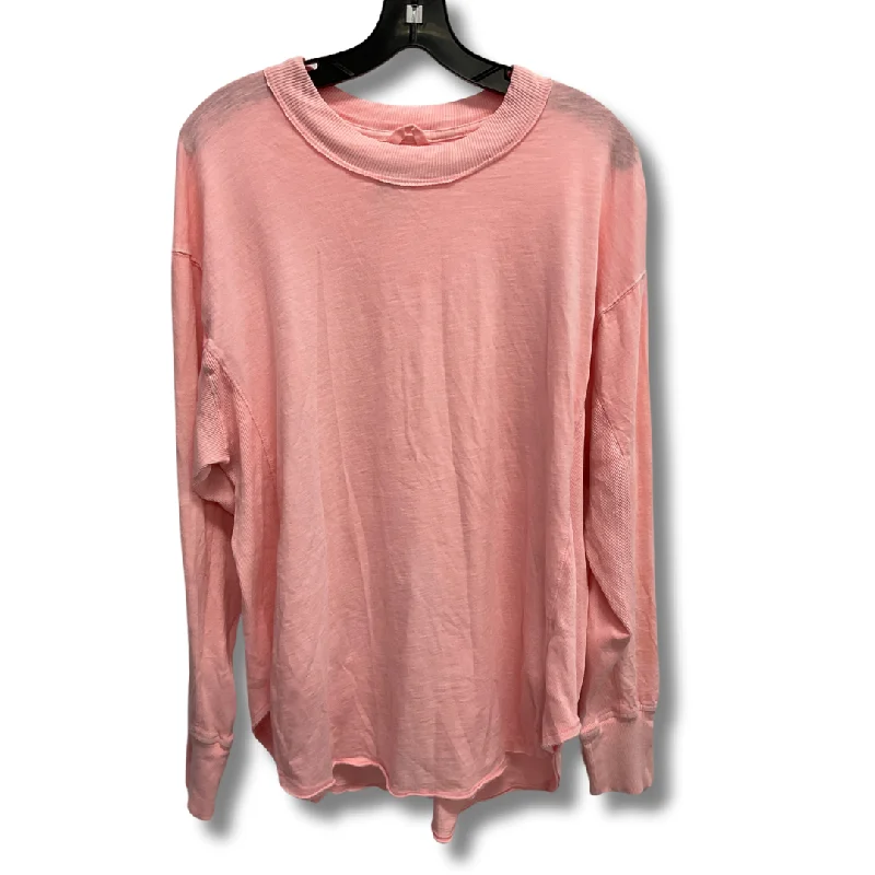 cropped women's topsTop Long Sleeve By Aerie In Pink, Size: M