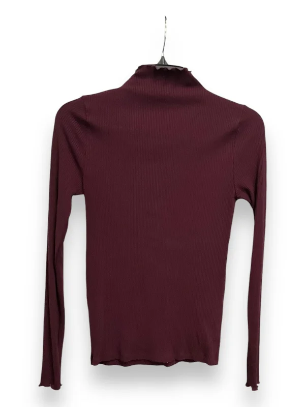 women's tops for fashion-conscious professionalsTop Long Sleeve By Loft In Maroon, Size: S