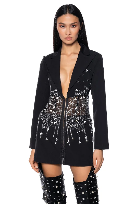 women's coats for pear-shaped bodiesGLITZ AND GLAM CORSET BLAZER