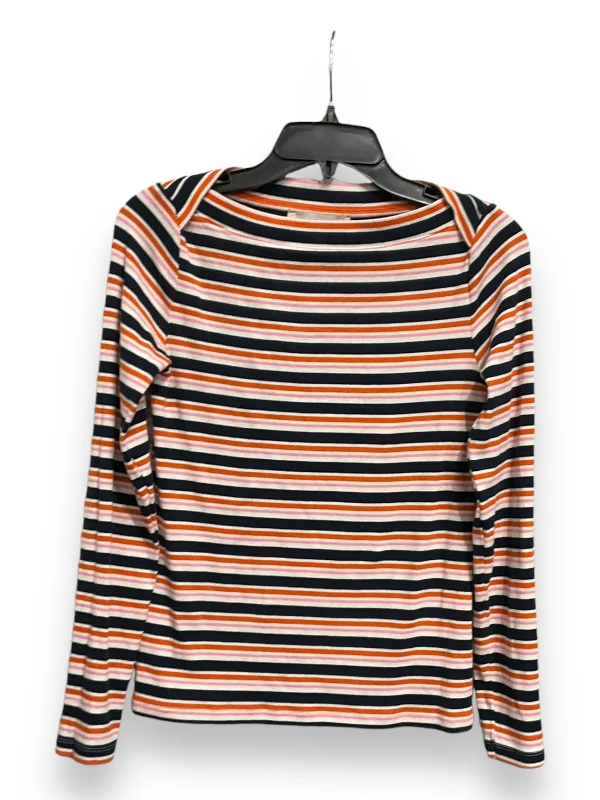 women's tops for those who want to elevate their everyday wear with chic and elegant piecesTop Long Sleeve Basic By Loft In Striped Pattern, Size: S