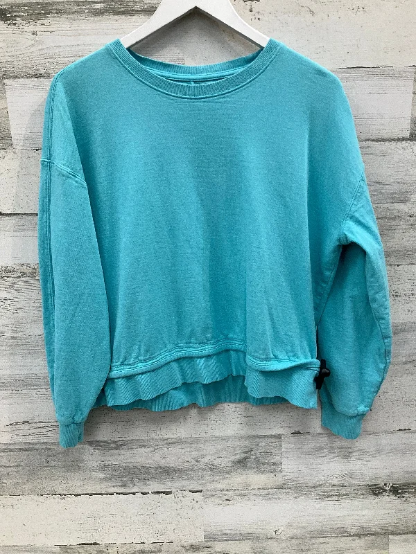 women's tops made from cottonTop Long Sleeve By Athleta In Green, Size: S