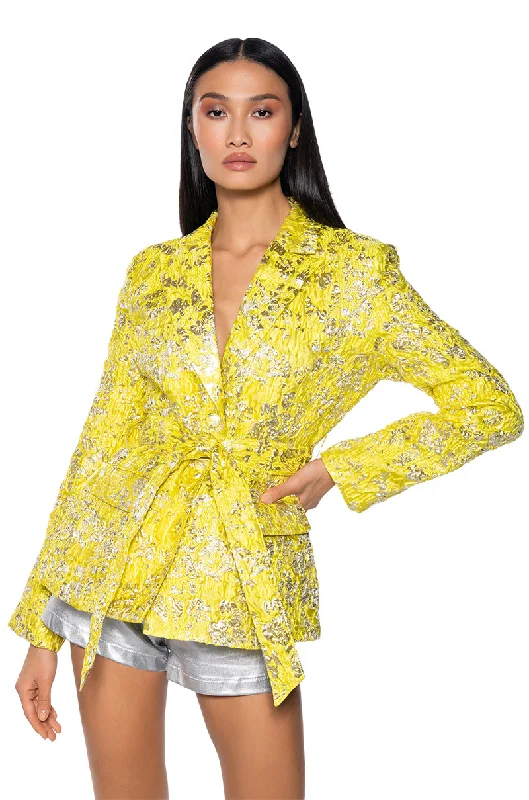 women's coats for petite womenHOLIDAY BROCADE QUILTED LINED BLAZER