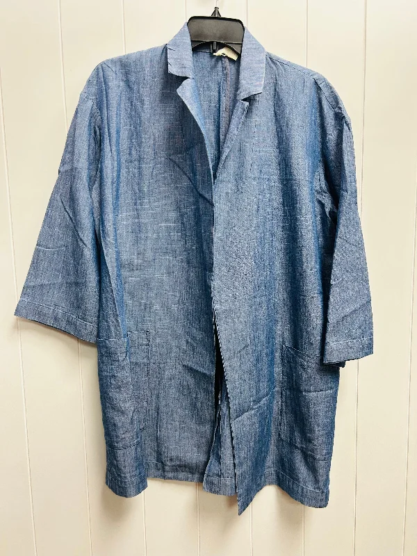 women's coats for those who want to make a fashion statementBlue Denim Blazer Eileen Fisher, Size Xs