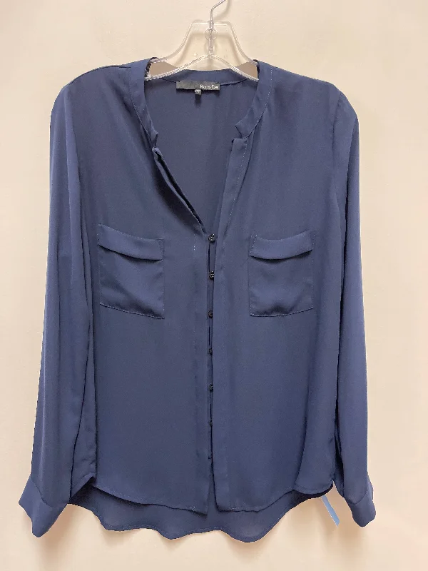 women's tops for those who want to make a bold fashion statement with their choice of topsTop Long Sleeve By Ro & De In Blue, Size: S