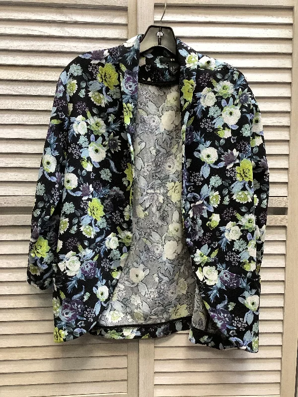 women's coats for vintage fashion enthusiastsFloral Print Blazer H&m, Size Xs