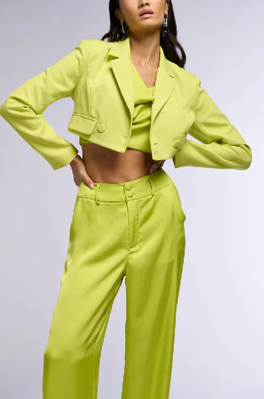 women's coats with cinched waistsEVERYWHERE CROPPED SPRING BLAZER IN LIGHT GREEN