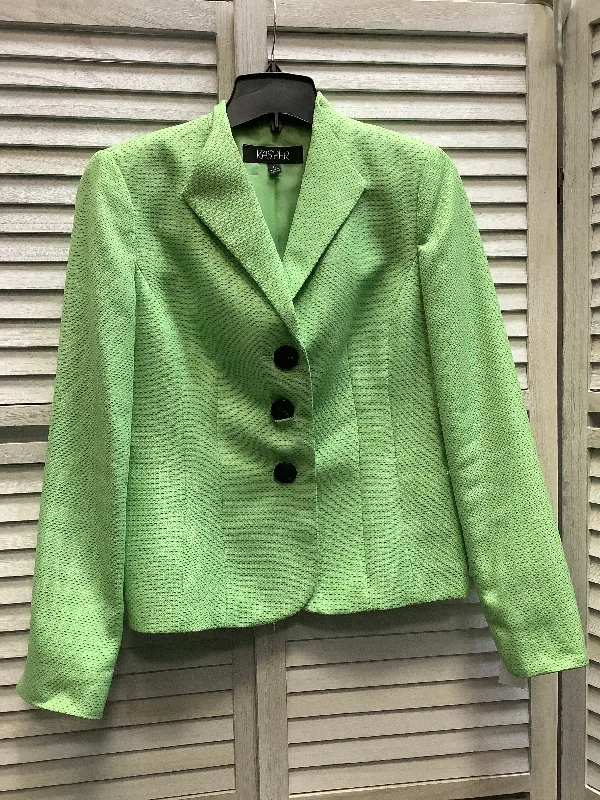 women's coats for winter sports enthusiastsGreen Blazer Kasper, Size 6