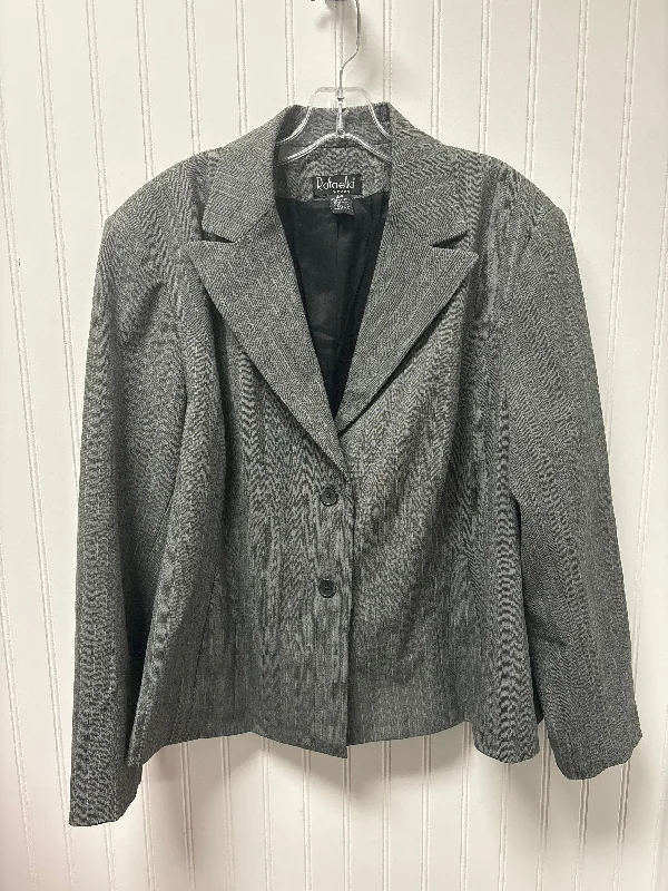 women's coats for ice skatingGrey Blazer Rafaella, Size 1x