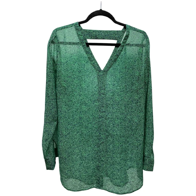 women's tops for those who want to add a personal touch to their wardrobe with unique and one-of-a-kind piecesTop Long Sleeve By Cabi In Blue & Green, Size: M