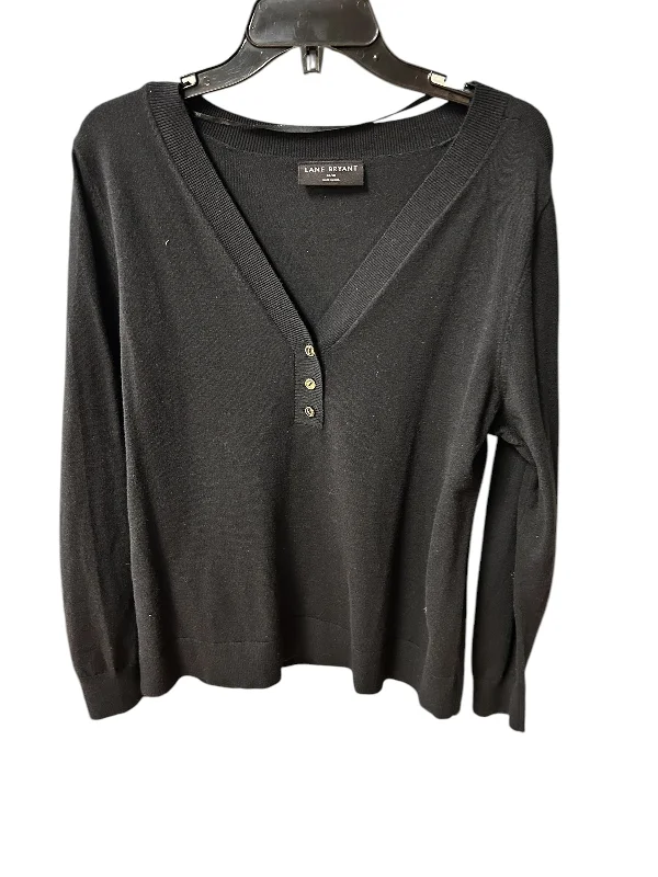 women's tops that offer a perfect blend of style, comfort, and affordabilityTop Long Sleeve By Lane Bryant In Black, Size: 18