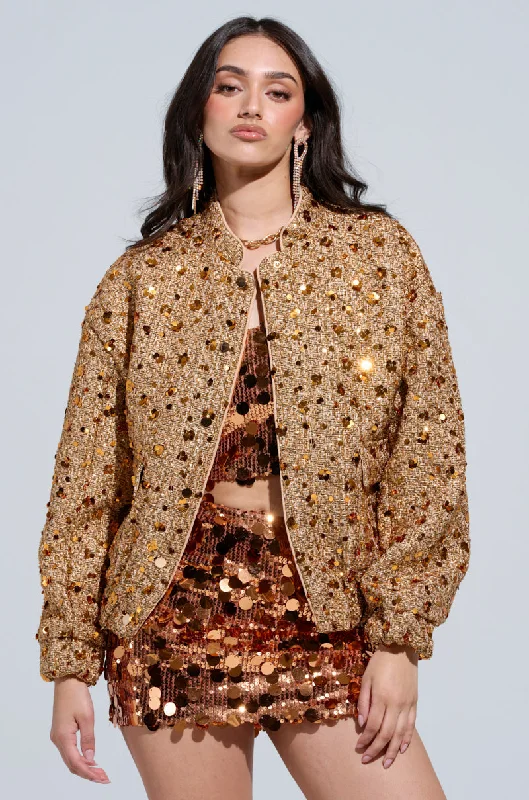 women's coats with floral printsBEST BEHAVIOR TWEED BOMBER