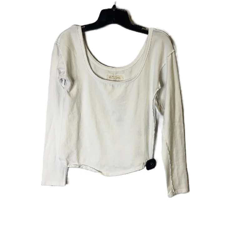 women's tops with sheer overlaysTop Long Sleeve Basic By We The Free In White, Size: L