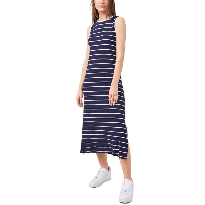 Sleeveless DressRiley & Rae Women's Striped Midi Dress Blue Size Large