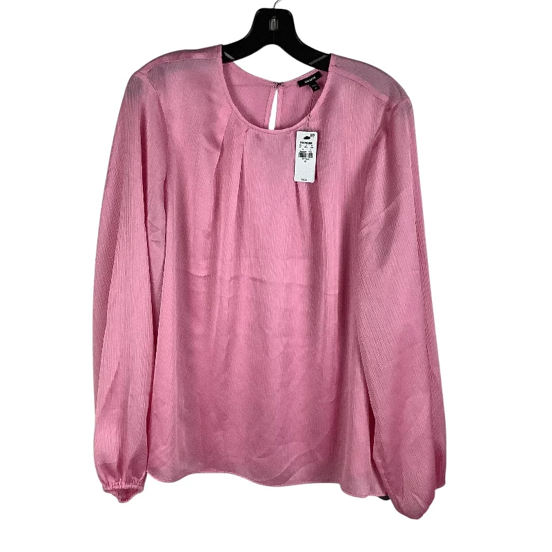 breathable women's tops for summerTop Long Sleeve By Express In Pink, Size: Xl