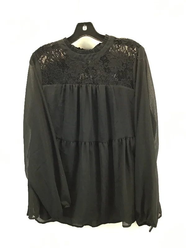 women's tops that offer a perfect blend of style, comfort, and affordabilityTop Long Sleeve By Torrid In Black, Size: 12