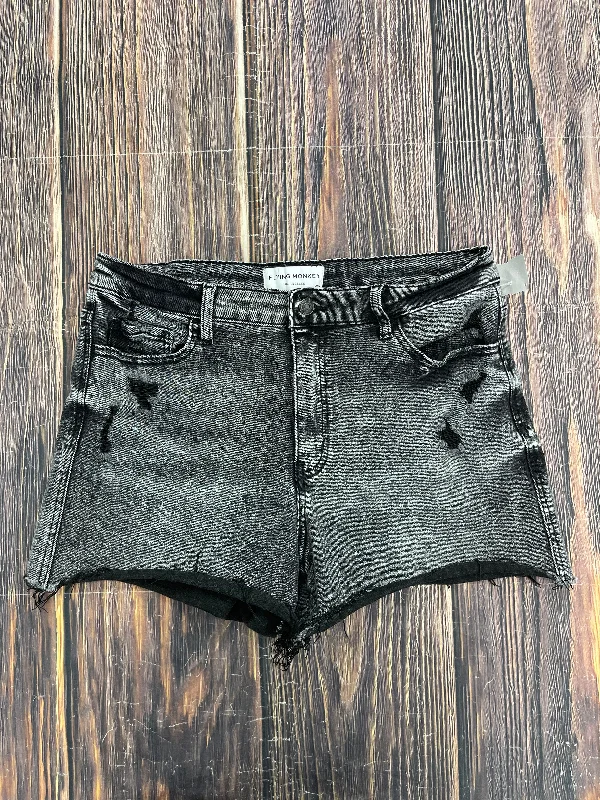 women's distressed denim shortsBlack Denim Shorts Flying Monkey, Size 14