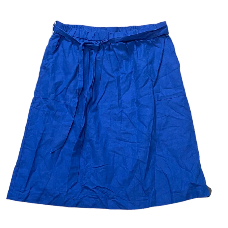 women's solid-color skirtsBlue Skirt Midi J. Crew, Size M