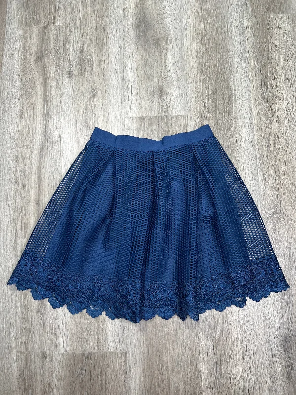 women's vintage leather skirtsBlue Skirt Mini & Short Alya, Size M