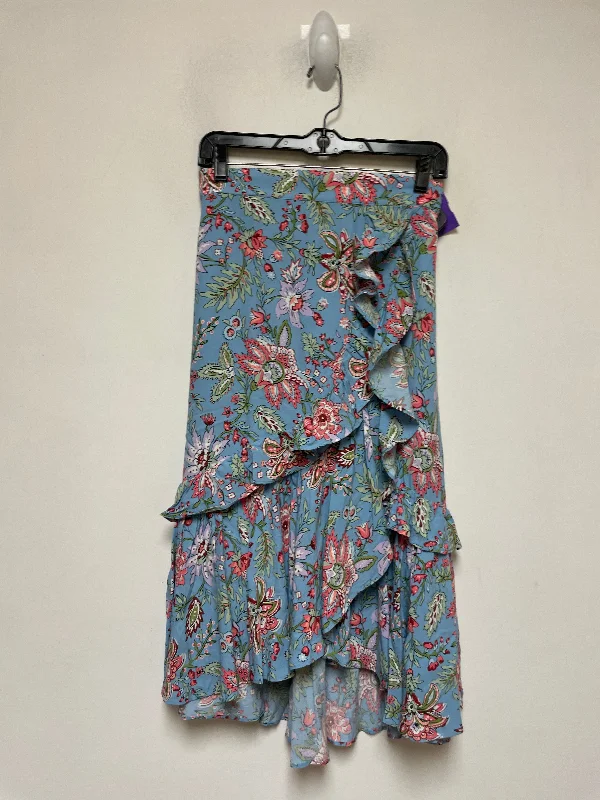 women's polyester skirtsFloral Print Skirt Maxi Loft, Size 0