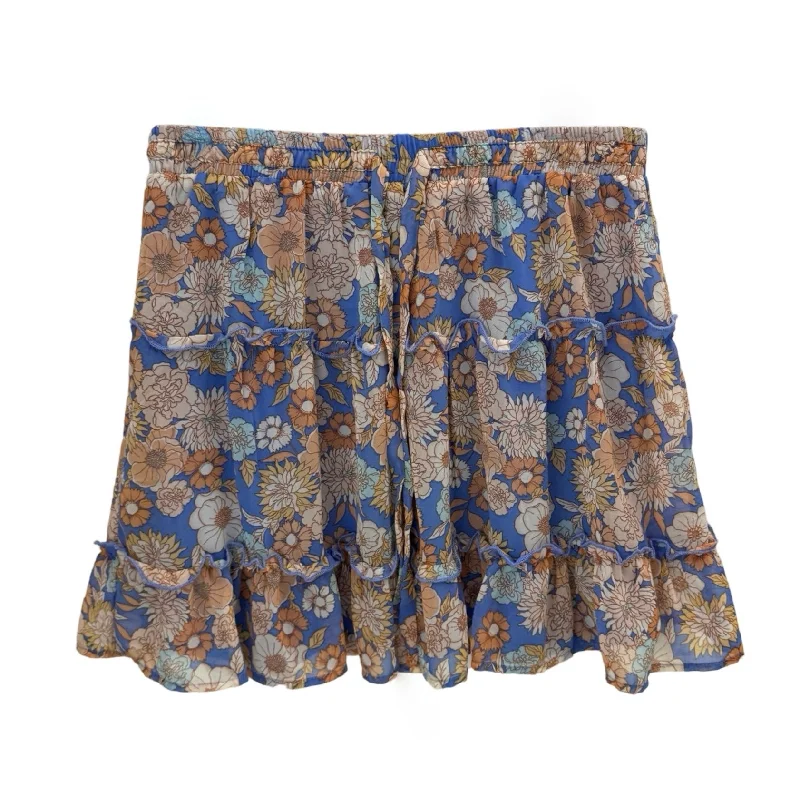 women's luxury lace skirtsFloral Print Skirt Mini & Short Sienna Sky, Size L