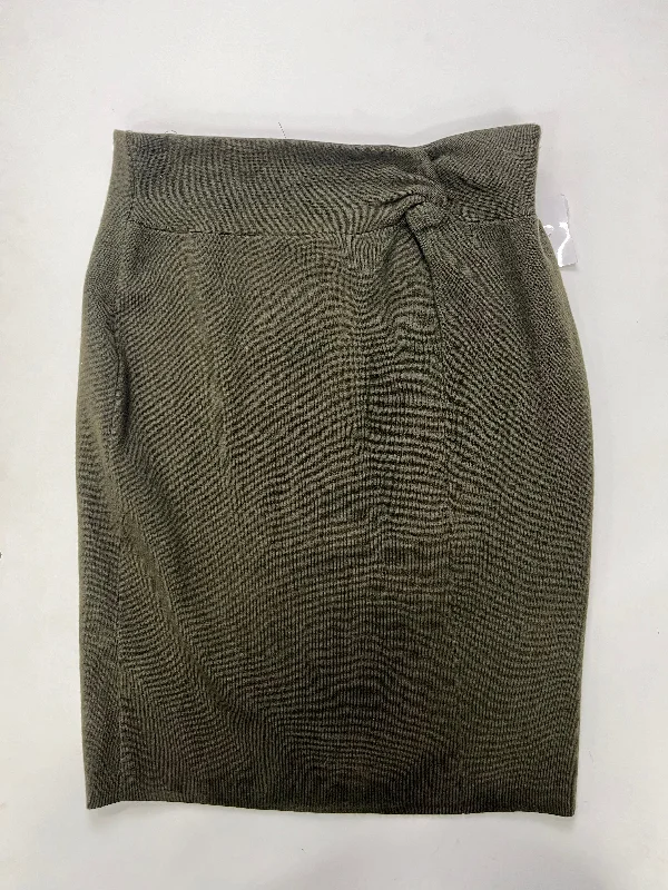 women's loungewear dressy skirtsGreen Skirt Midi Ann Taylor O, Size 8petite