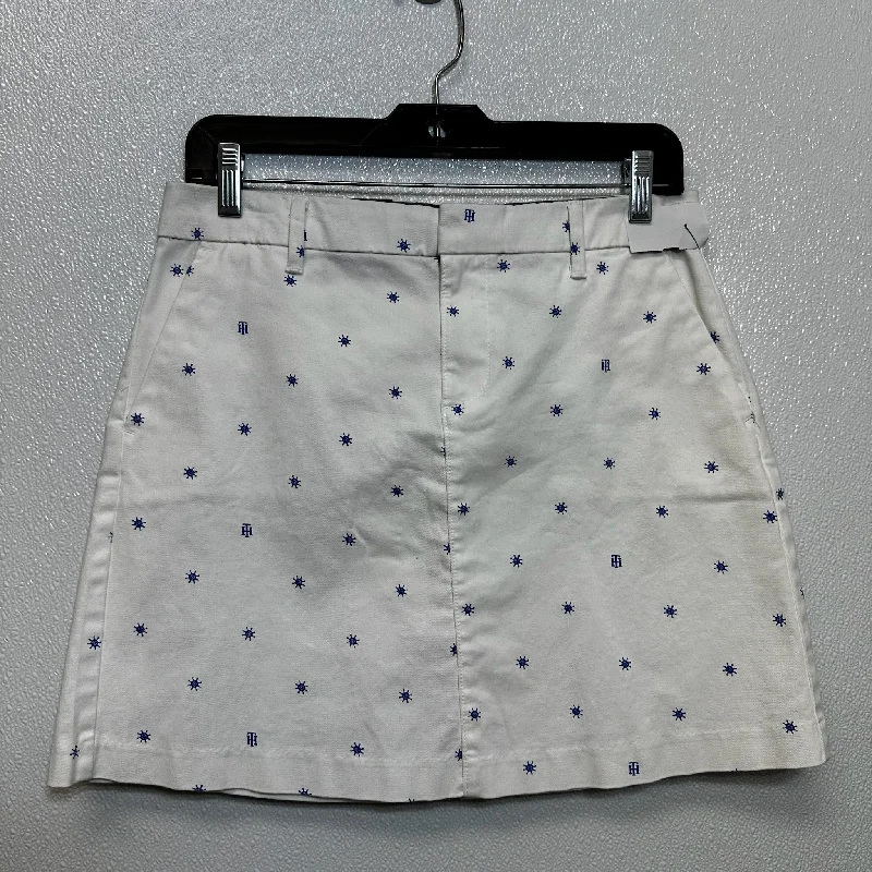 women's checked skirtsWhite Skirt Mini & Short Tommy Hilfiger O, Size 4