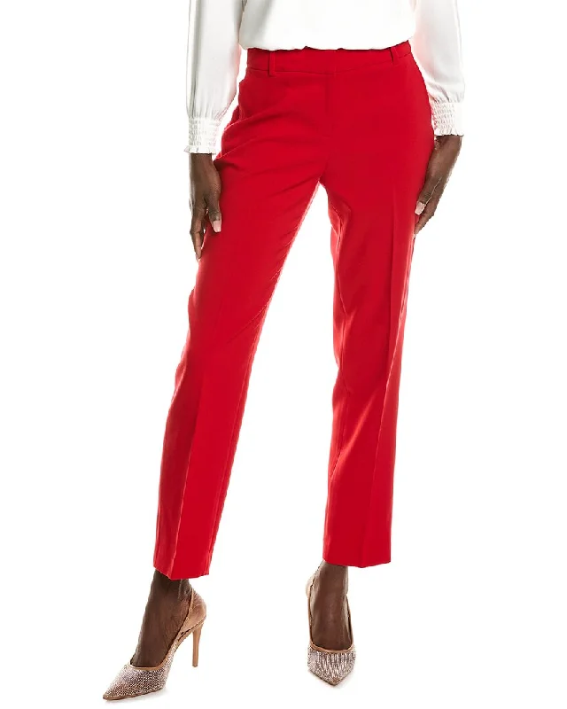 women's workout pantsAnne Klein Fly Front Slash Pocket Straight Ankle Pant