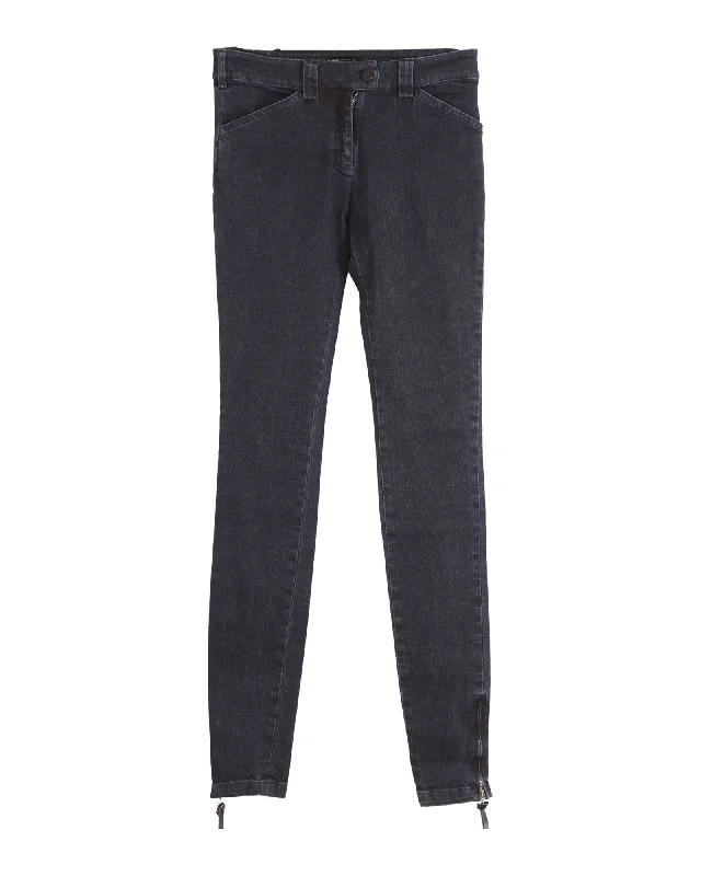 women's bridal pantsBalenciaga Skinny Jeans in Navy Blue Cotton Denim