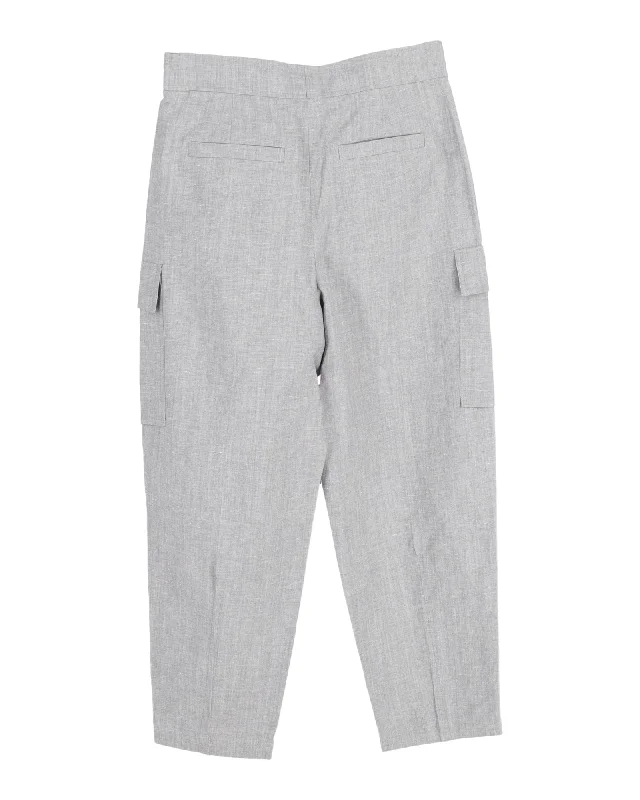 women's corduroy pantsBrunello Cucinelli Cargo Pants in Grey Cotton