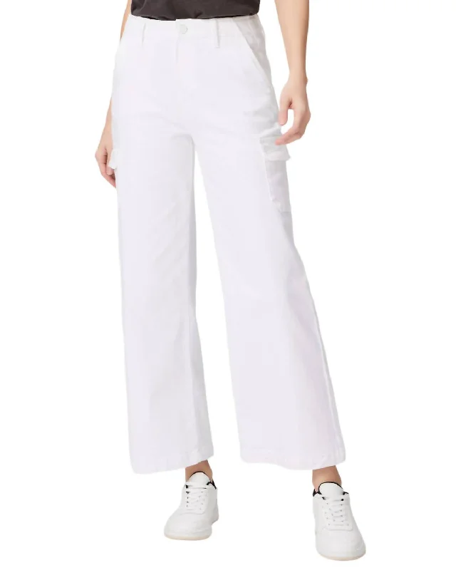 women's warm pantsCarly Cargo Pant In Crisp White