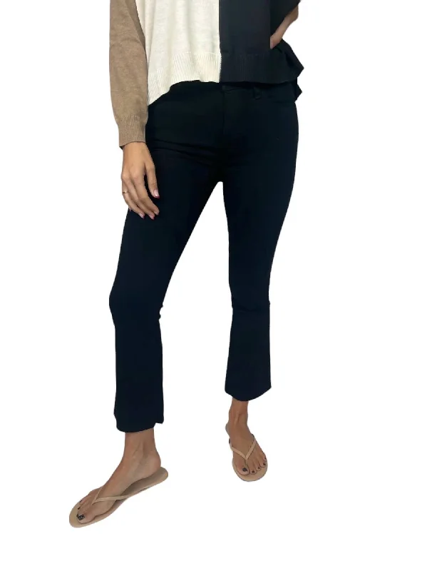 women's high-performance pantsColette Crop Flare Jeans In Black Shadow