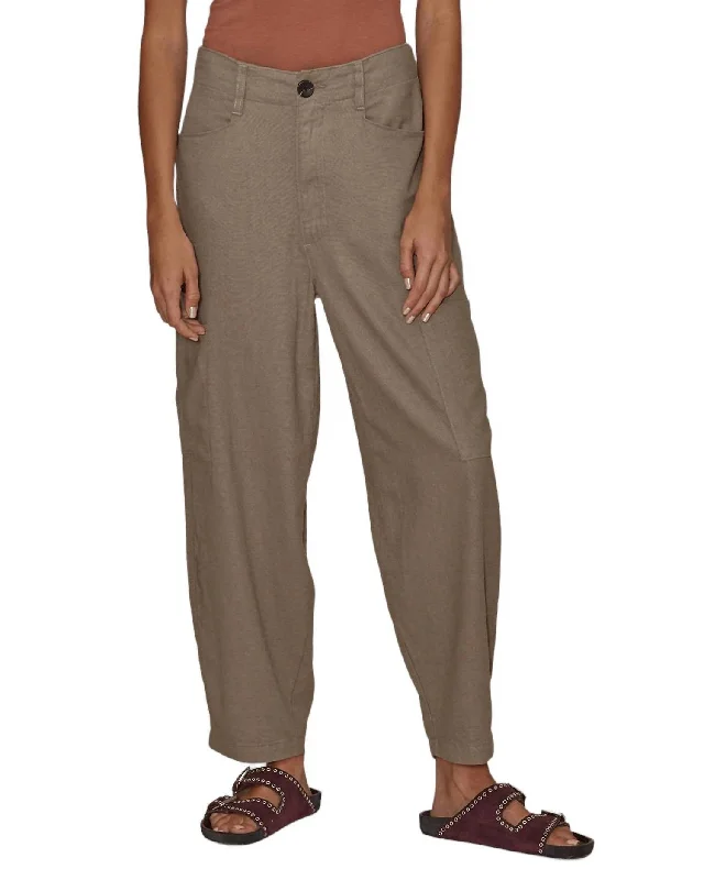 women's skinny pantsLinen Goldie Balloon Cargo Pant In Camel