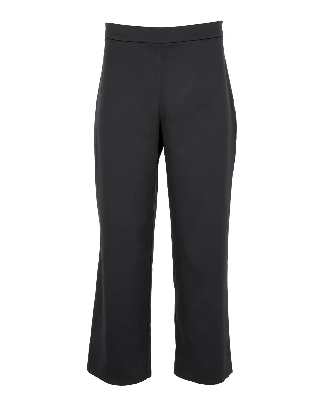 women's adventure pantsMax Mara Leisure Side Zip Closure Pants in Black Polyester